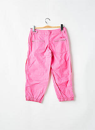Pantalon droit tissage popeline taille normale rose TEDDY SMITH femme