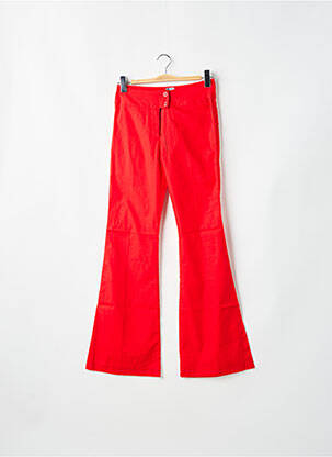 Jean coupe flare taille normale taille normale rouge TIM BARGEOT femme