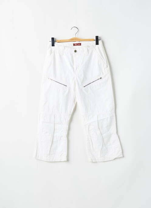 Pantalon droit tissage popeline taille normale blanc TEDDY SMITH femme