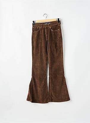 Pantalon flare taille basse taille basse marron FREEMAN T.PORTER femme