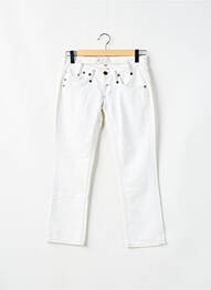 Pantalon 7/8 fermeture zippée sous rabat boutonné taille normale blanc FREEMAN T.PORTER femme