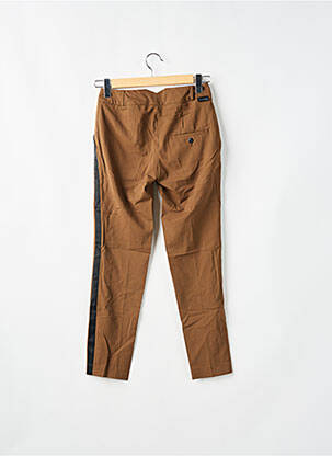 Pantalon 7/8 stretch taille normale marron LEON & HARPER femme
