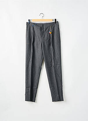 Pantalon 7/8 tissage popeline taille basse gris LEON & HARPER femme