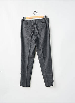 Pantalon 7/8 tissage popeline taille basse gris LEON & HARPER femme