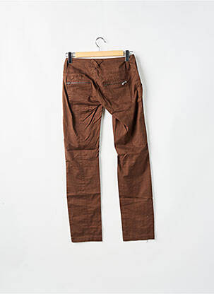 Pantalon slim taille basse taille basse marron ONLY femme