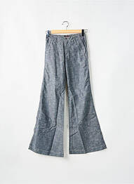 Pantalon large fermeture zippée sous rabat boutonné taille basse bleu REDWOOD femme