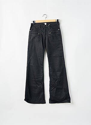 Jeans bootcut tissage brut taille basse noir REDWOOD femme