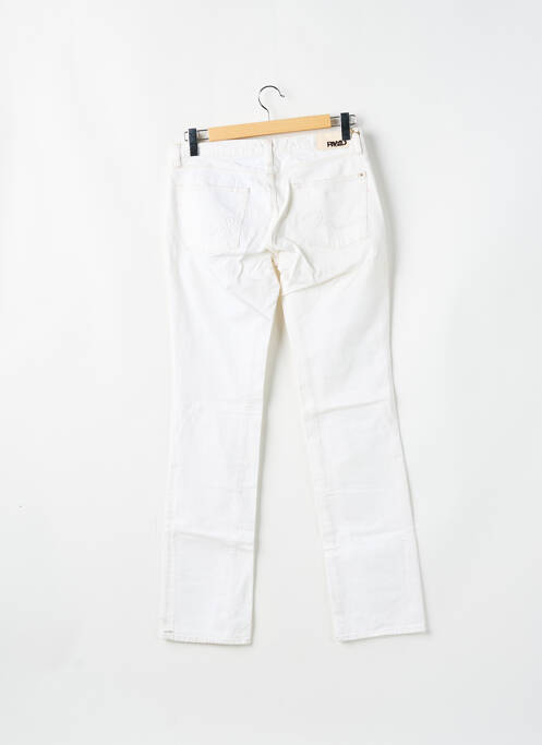 Jeans coupe slim tissage brut taille basse blanc REDWOOD femme