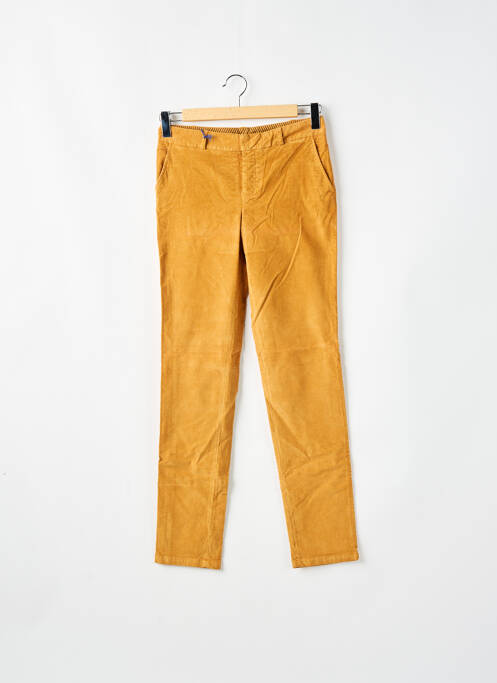 Pantalon slim jaune LEON & HARPER pour femme