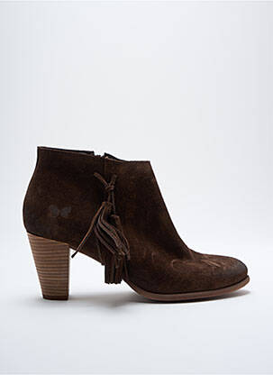 Bottines/boots bout pointu talon de 7 à 9cm marron FELMINI femme