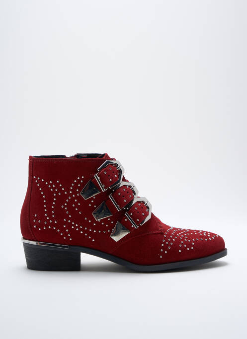 Bottines/Boots rouge BRONX pour femme