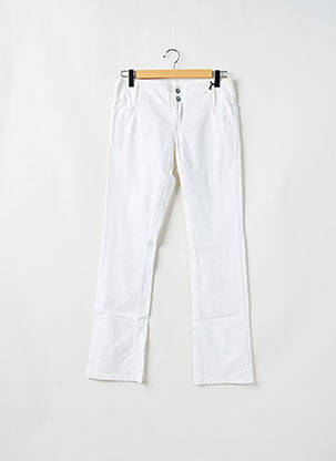 Pantalon droit stretch taille basse blanc AEM'KEI femme