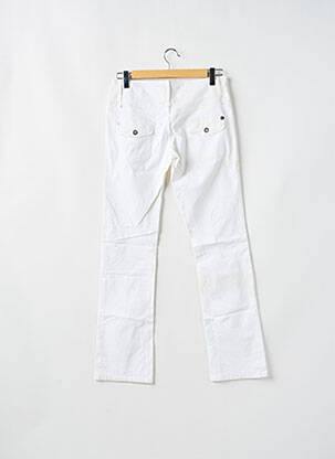 Pantalon droit stretch taille basse blanc AEM'KEI femme