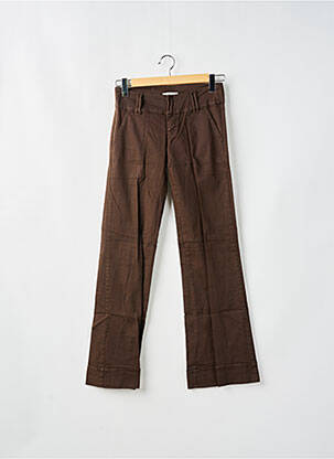 Pantalon flare stretch taille basse marron BE YOU K femme