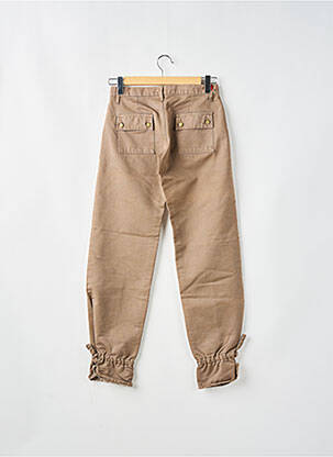 Pantalon droit fermeture zippée sous rabat boutonné taille normale beige BE YOU K femme
