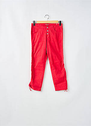Pantalon 7/8 stretch taille normale rouge CIMARRON femme