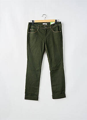 Jeans coupe slim stretch taille normale vert ESPRIT femme