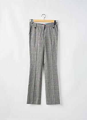 Pantalon droit fermeture zippée sous rabat avec crochet taille normale gris FIRETRAP femme