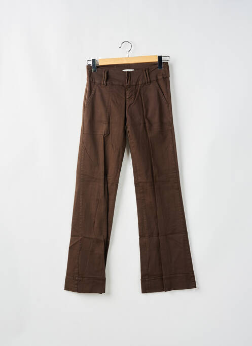 Pantalon flare stretch taille basse marron BE YOU K femme