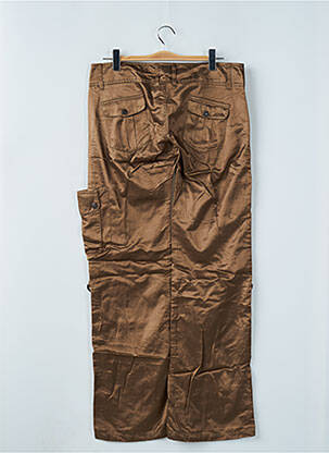 Pantalon droit fermeture zippée sous rabat boutonné or FREEMAN T.PORTER femme