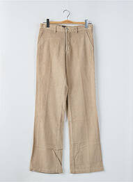 Pantalon flare tissage velours beige FREEMAN T.PORTER femme