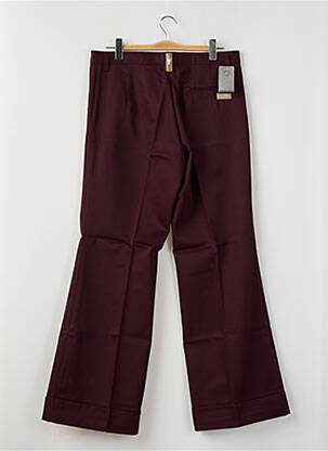 Pantalon flare fermeture zippée sous rabat boutonné violet FREEMAN T.PORTER homme