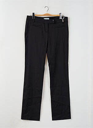 Pantalon droit fermeture zippée sous rabat boutonné noir GUESS femme