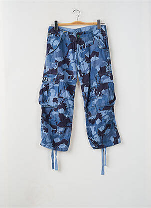 Pantacourt coupe droite bleu LOIS femme