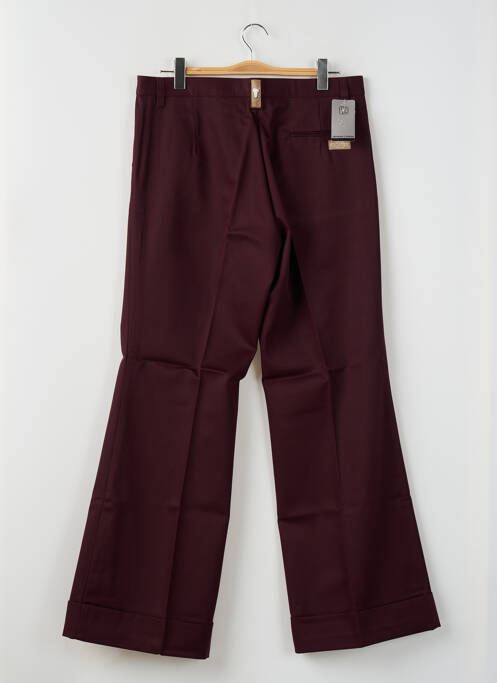 Pantalon flare fermeture zippée sous rabat boutonné violet FREEMAN T.PORTER homme