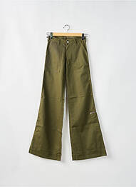 Pantalon large fermeture zippée sous rabat boutonné taille normale vert LA BRIGADA INTERNACIONAL femme