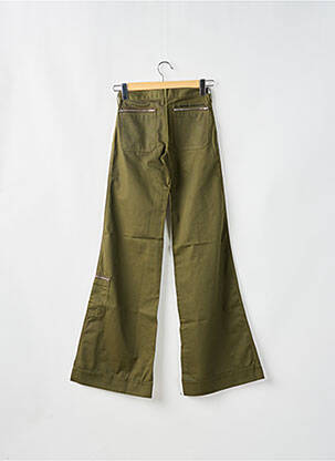 Pantalon large fermeture zippée sous rabat boutonné taille normale vert LA BRIGADA INTERNACIONAL femme
