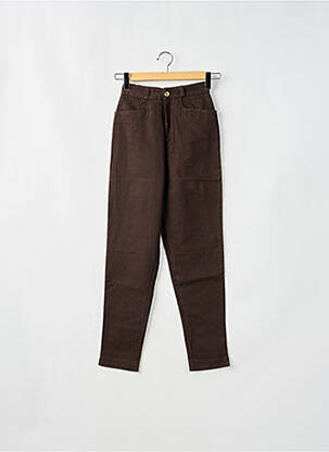 Pantalon slim poches taille haute marron LADY SPENCER' S femme