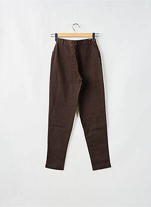 Pantalon slim poches taille haute marron LADY SPENCER' S femme