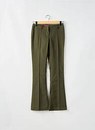 Pantalon flare fermeture zippée sous rabat avec crochet taille basse vert MISS SIXTY femme