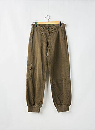 Pantalon cargo poches taille normale vert MAGGIE femme