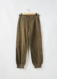 Pantalon cargo taille élastique taille normale vert MAGGIE femme