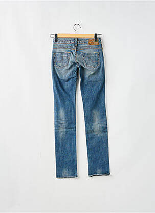 Jeans coupe droite stretch taille basse bleu RWD femme