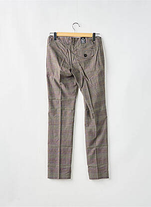 Pantalon droit fermeture zippée sous rabat boutonné taille normale gris RWD femme