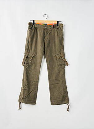 Pantalon cargo coupe droite taille basse vert RWD femme