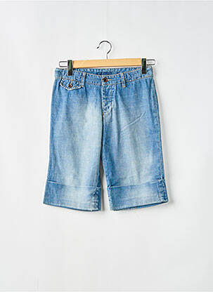 Bermuda coupe droite taille normale bleu ACQUAVERDE femme