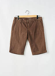 Bermuda coupe chino taille basse marron FREEMAN T.PORTER femme
