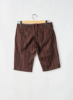 Bermuda fermeture zippée sous rabat avec crochet taille basse marron FREEMAN T.PORTER femme