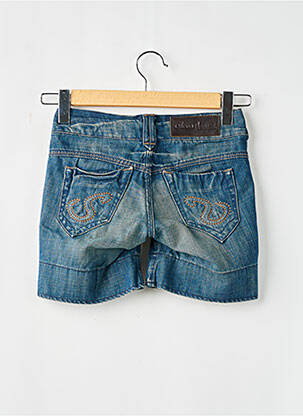 Short tissage denim taille basse bleu STONE AGED femme