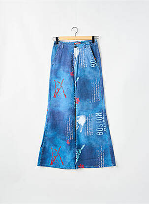 Pantalon flare coupe évasée bleu SCHOOL RAG femme