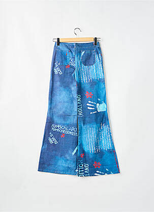 Pantalon flare coupe évasée bleu SCHOOL RAG femme