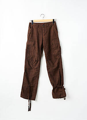 Pantalon cargo poches marron SCHOOL RAG femme