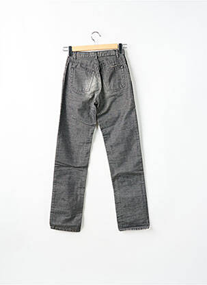 Pantalon droit fermeture zippée sous rabat boutonné gris SCHOOL RAG femme