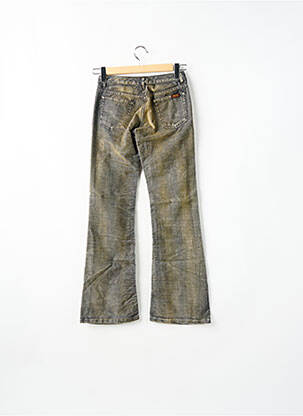 Pantalon droit fermeture zippée sous rabat boutonné gris TEDDY SMITH femme