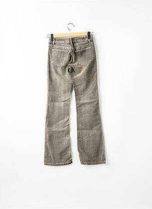 Pantalon droit fermeture zippée sous rabat boutonné gris SCHOOL RAG femme