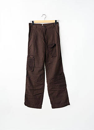 Pantalon cargo coupe droite taille normale marron SCHOOL RAG femme